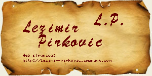 Ležimir Pirković vizit kartica